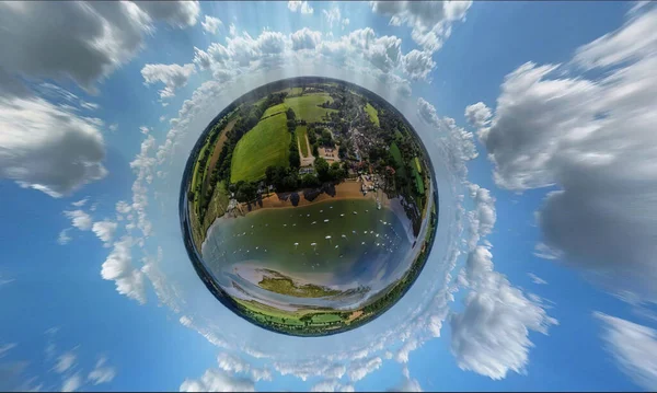 Malý Pohled Planetu Vesnice Waldringfield Suffolku Velká Británie — Stock fotografie