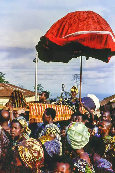Personnes Célébrant Festival Annuel Odwira Aburi Ghana 1958 — Photo