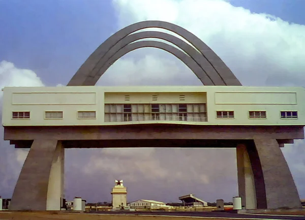 Impressionante Arco Independência Está Localizado Praça Independência Accra Gana — Fotografia de Stock