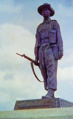 Memorial to the Gold Coast Regiment on Independence Square in Accra, Ghana, circa 1958