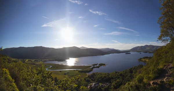 Patrząc Derwent Water Lake District Kumbria Wielka Brytania — Zdjęcie stockowe