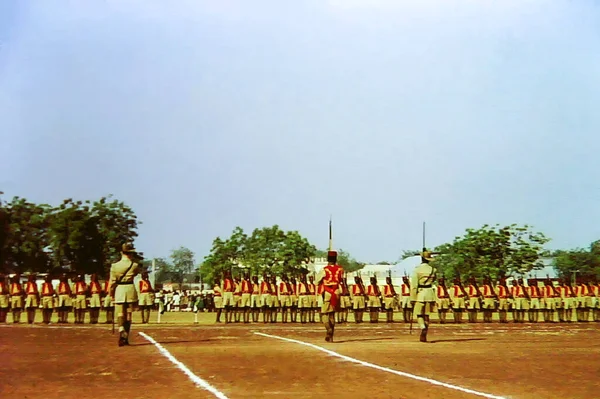 Soldiers Newly Formed Ghana Regiment Parade Independence Day Accra Ghana — Stockfoto