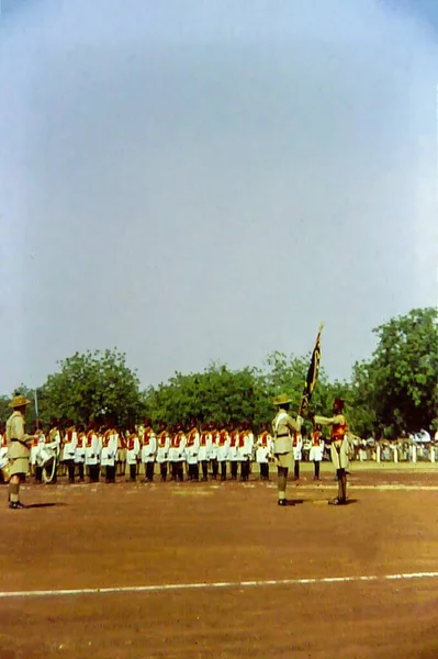 Soldiers Newly Formed Ghana Regiment Parade Independence Day Accra Ghana — Stock Fotó