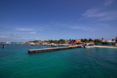 The ferry port on Isla Mujeres near Cancun, Mexico