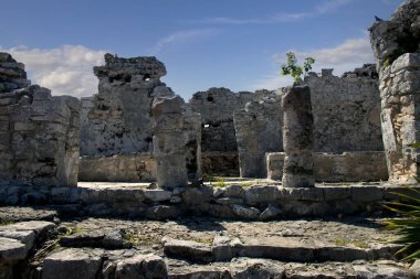 The ruins of the ancient Mayan city of Tulum in Quintana Roo, Mexico