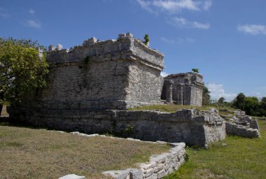 The ruins of the ancient Mayan city of Tulum in Quintana Roo, Mexico