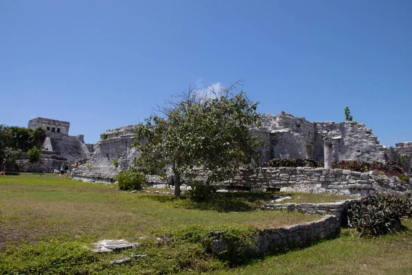 Ruins Ancient Mayan City Tulum Quintana Roo Mexico — 图库照片