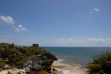The ruins of the ancient Mayan city of Tulum in Quintana Roo, Mexico