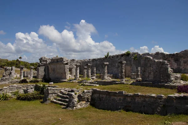 Руины Древнего Города Тулум Майя Кинтана Роо Мексика — стоковое фото