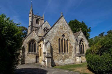 İngiltere 'nin Wiltshire kentindeki Combe Kalesi' nin pitoresk köyü.