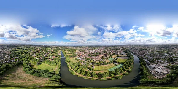 360 Panoramic View Market Town Shrewsbury Shropshire — Foto Stock