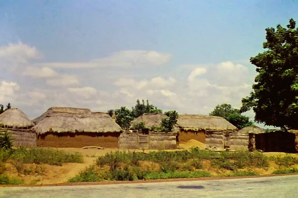 Petit Village Sur Route Ada Dans Sud Est Ghana Vers — Photo
