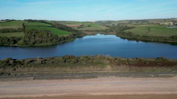 Video Van Het Indrukwekkende Strand Bij Slapton Sands Devon — Stockvideo