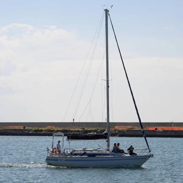 Viareggio Italy October 2021 Multiple Sailing Boats Various Shapes Sizes — Stock Photo, Image