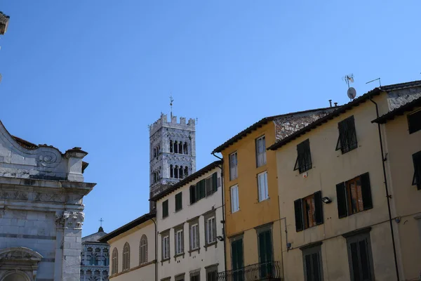 Lucca Março 2022 Itália Centro Histórico Esplêndida Cidade Toscana Com — Fotografia de Stock