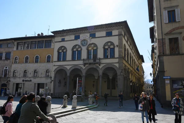 Lucca Március 2022 Olaszország Történelmi Piazza San Michele Található Város — Stock Fotó