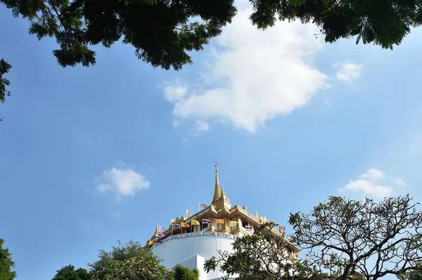 Monte Dorado Wat Saket Ratchaworamahawiharn Punto Referencia Ubicación Viaje Tailandia —  Fotos de Stock