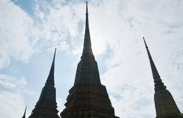 Church Wat Pho Temple Reclining Buddha Sky Background — 스톡 사진