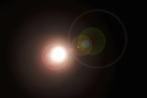 Blur Full Moon Cover Spreading Cloud Light Flare Night Imagem De Stock