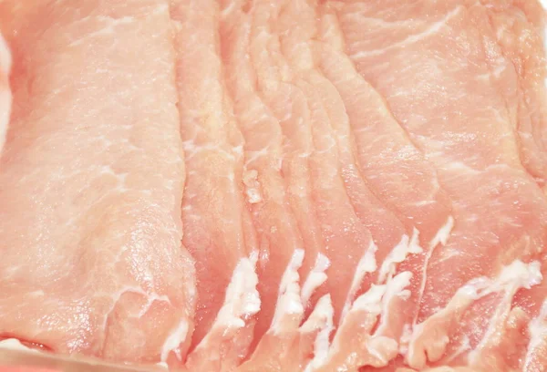 Raw Pork Tenderloin Ingredient Food Plastic Tray White Background — Stok fotoğraf