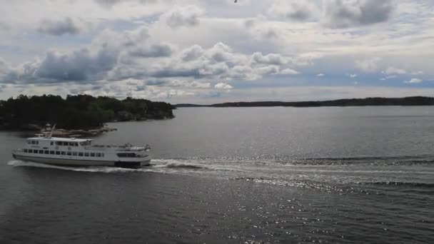 Szwecja Archipelag Sztokholmski Malownicze Widoki Morze Bałtyckie Słynny Cel Milionów — Wideo stockowe