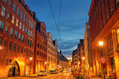 Frankfurt, Almanya 'nın eski binaları. Frankfurt 'un eski kasabası Altstadt' taki Romer belediye binasının yakınında yer almaktadır..