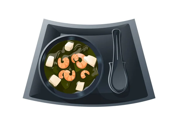 bir kasede miso çorbası. 