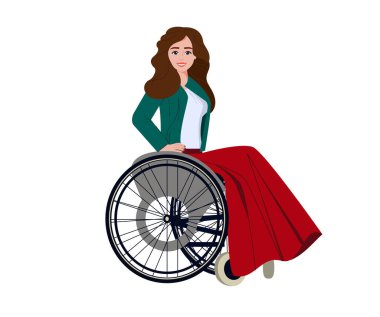 Tekerlekli sandalyedeki engelli kız
