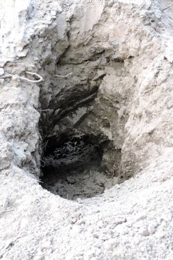 Yerdeki bir oyuğun görüntüsü