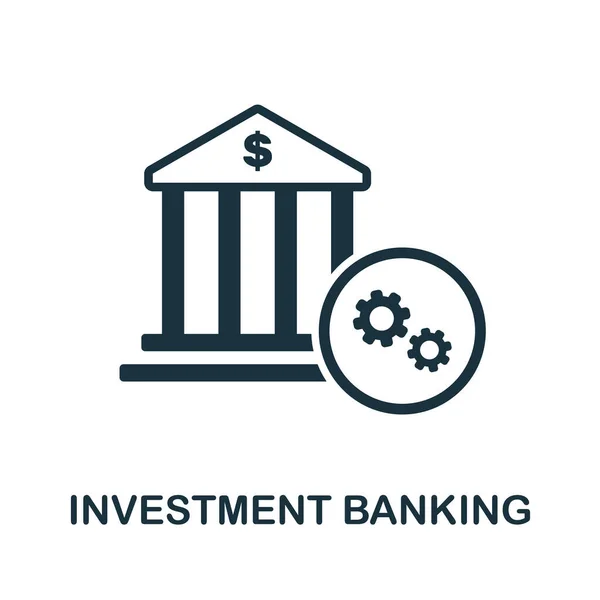 Icona di Investment Banking. Segno monocromatico dalla collezione delle operazioni bancarie. Creative Investment Banking icona illustrazione per il web design, infografica e altro ancora — Vettoriale Stock