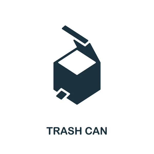 Trash Can icon. Monochrome sign from bathroom collection. Creative Trash Can icon illustration for web design, infographics and more — Stock Vector