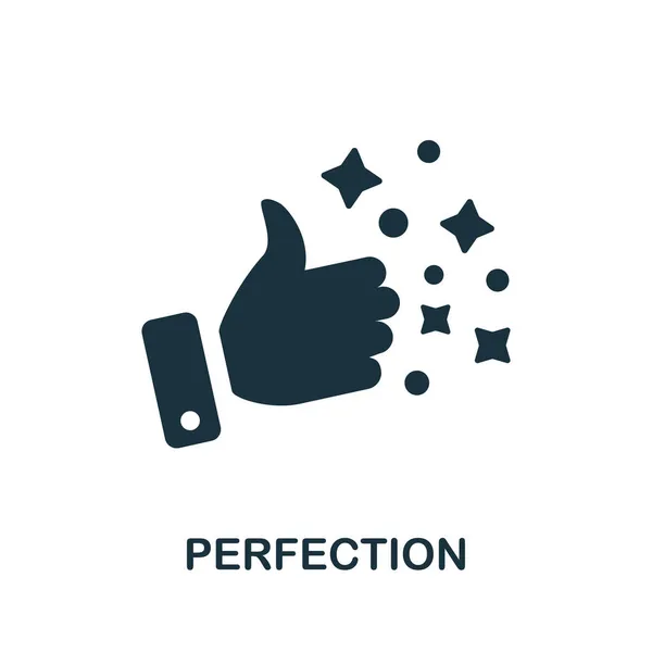 Значок совершенства. Монохромный знак из коллекции когнитивных навыков. Creative Perfection icon illustration for web design, infographics and more — стоковый вектор