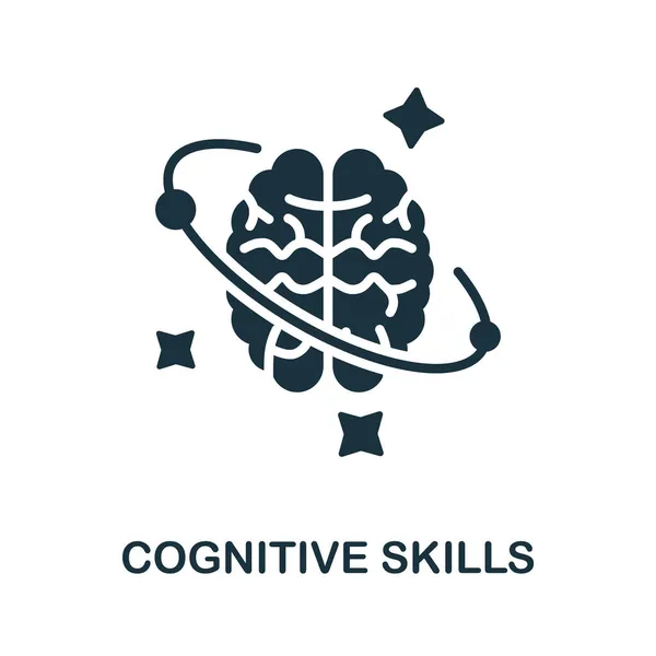 Ícone de habilidades cognitivas. Signo monocromático da coleção de habilidades cognitivas. Ilustração de ícone de habilidades cognitivas criativas para web design, infográficos e muito mais —  Vetores de Stock