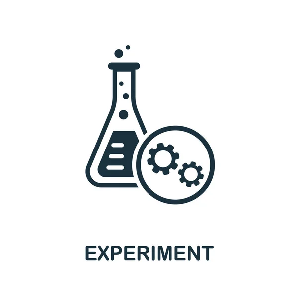 Experiment-Symbol. Monochromes Zeichen aus der kreativen Lernsammlung. Illustration von Icons für kreative Experimente für Webdesign, Infografiken und mehr — Stockvektor