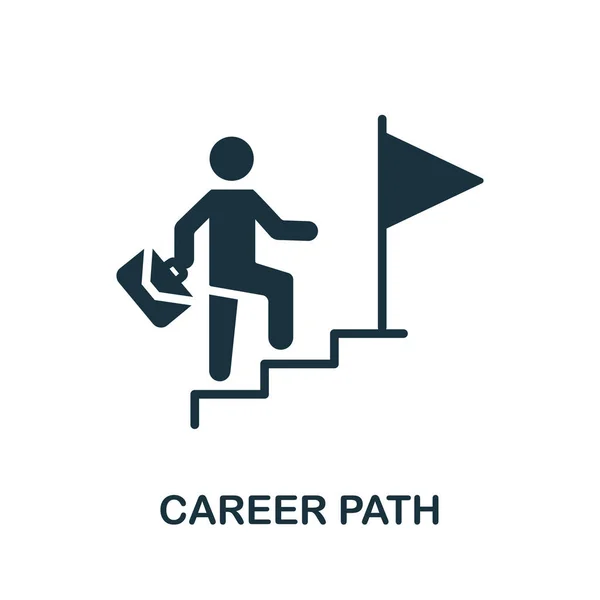 Karriereweg-Ikone. Monochromes Schild aus der Sammlung zur Unternehmensentwicklung. Illustration des Icons Creative Career Path für Webdesign, Infografiken und mehr — Stockvektor