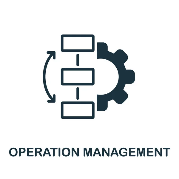 Icona Gestione Operativa. Segno monocromatico dalla collezione di gestione aziendale. Illustrazione icona Creative Operation Management per web design, infografica e altro ancora — Vettoriale Stock