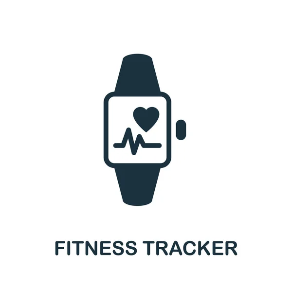 Fitness Tracker ikon. Monokróm jel az edzőtermi kollekcióból. Creative Fitness Tracker ikon illusztráció web design, infografika és így tovább — Stock Vector