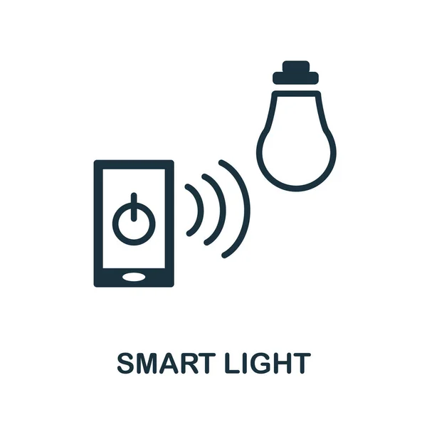 Значок Smart Light. Монохромный знак из коллекции интернет-технологий. Creative Smart Light icon illustration for web design, infography and more — стоковый вектор