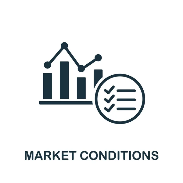 Market Cnditionsn icono. Signo monocromático de la colección de economía de mercado. Ilustración de iconos de Creative Market Cnditionsn para diseño web, infografías y más — Archivo Imágenes Vectoriales