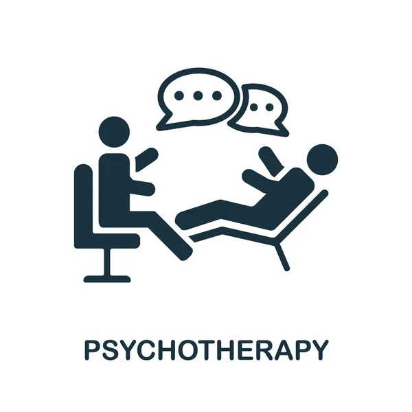 Εικονίδιο ψυχοθεραπείας. Μονόχρωμο σημάδι από τη συλλογή ψυχοθεραπείας. Creative Psychotherapy εικόνα για το σχεδιασμό ιστοσελίδων, infographics και περισσότερα — Διανυσματικό Αρχείο