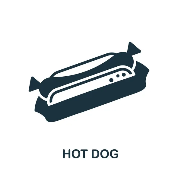 Hot Dog icon. Monochrome sign from take away collection. Creative Hot Dog icon illustration for web design, infographics and more — Stock Vector