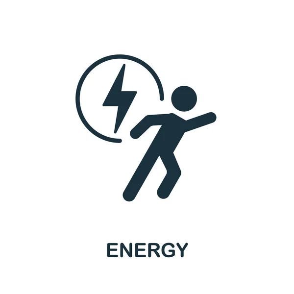 Энергетическая плоская икона. Цветной знак из коллекции позитивных настроений. Иконка Creative Energy для веб-дизайна, инфографики и многое другое — стоковый вектор