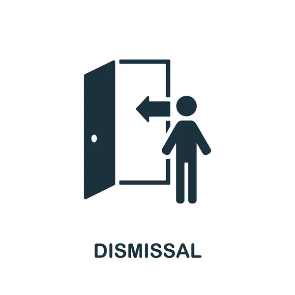 Dismissal icon. Monochrome sign from crisis collection. Creative Dismissal icon illustration for web design, infographics and more — Stock Vector