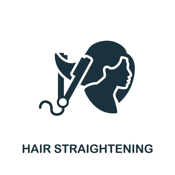 Haarglätten-Symbol. Monochromes Schild aus der Friseurkollektion. Kreative Icon-Illustration zur Haarglättung für Webdesign, Infografiken und mehr — Stockvektor
