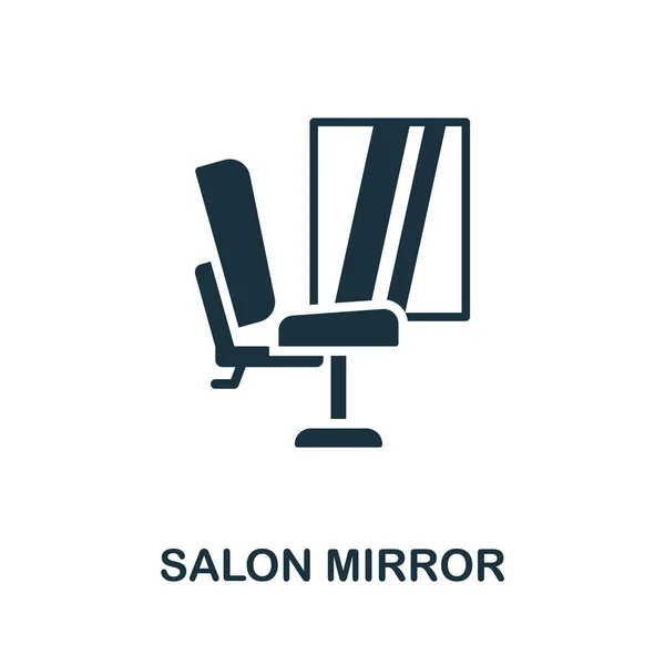 Szalon tükör ikon. Monokróm jel a fodrász kollekcióból. Creative Salon Mirror ikon illusztráció web design, infografika és így tovább — Stock Vector