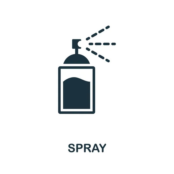 Icono de spray. Signo monocromo de la colección de peluquería. Ilustración de iconos de Spray creativo para diseño web, infografías y más — Vector de stock