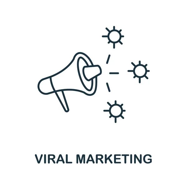 바이러스 마케팅 아이콘. 계열사 마케팅 그룹의 라인 요소입니다. Linear Viral Marketing icon sign for web design, infographics and more. — 스톡 벡터