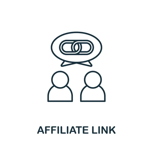 Affiliate Link ikonen. Linjeelement från affiliate marknadsföring samling. Linjär Affiliate Link ikon tecken för webbdesign, infografik och mer. — Stock vektor