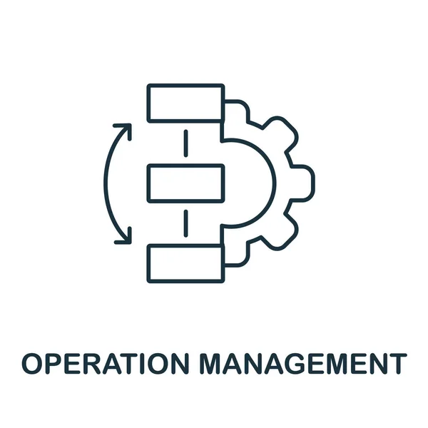 Icona Gestione Operativa. Elemento di linea dalla collezione di gestione aziendale. Segno icona Linear Operation Management per web design, infografica e altro ancora. — Vettoriale Stock