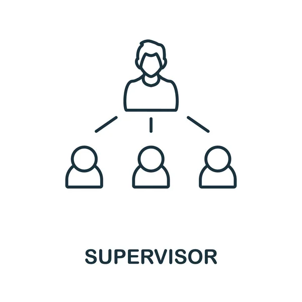 Supervisor icon. Line element from company management collection. Linear Supervisor icon sign for web design, infographics and more. — Stock vektor